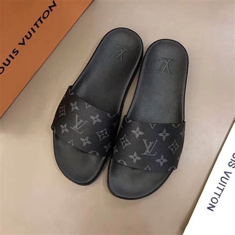 louis vuitton slides mens|Louis Vuitton men's sliders.